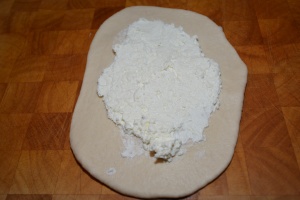 Khatchapuri cheese in place