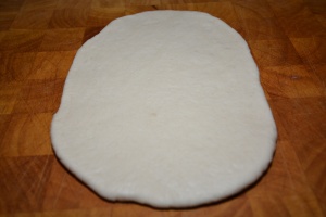 Khatchapuri dough open